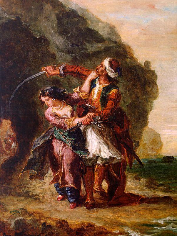 Eugene Delacroix The Bride of Abydos Norge oil painting art